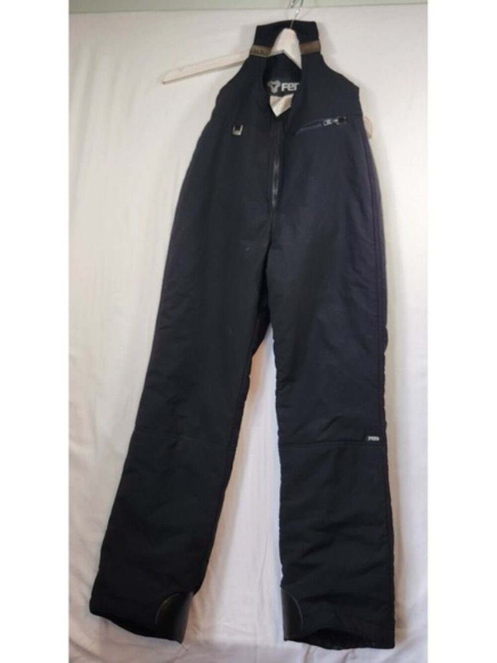 Fera Vintage Black Ski Bib Overalls Insulated Snow‎ Pants Womens Small